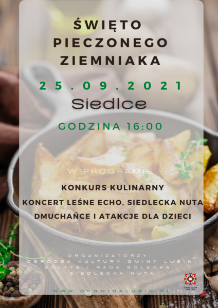Święto Pieczonego ziemniaka w siedlcach impreza kulinarna 25.09.2021