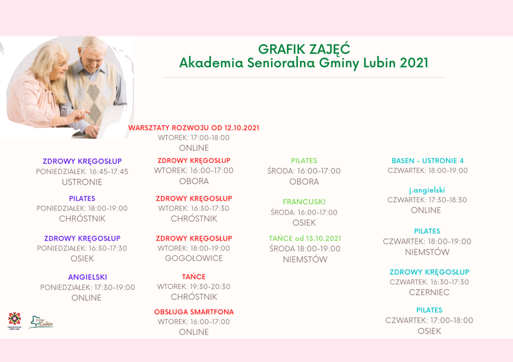 harmonogram zajęć z akademii senioralnej