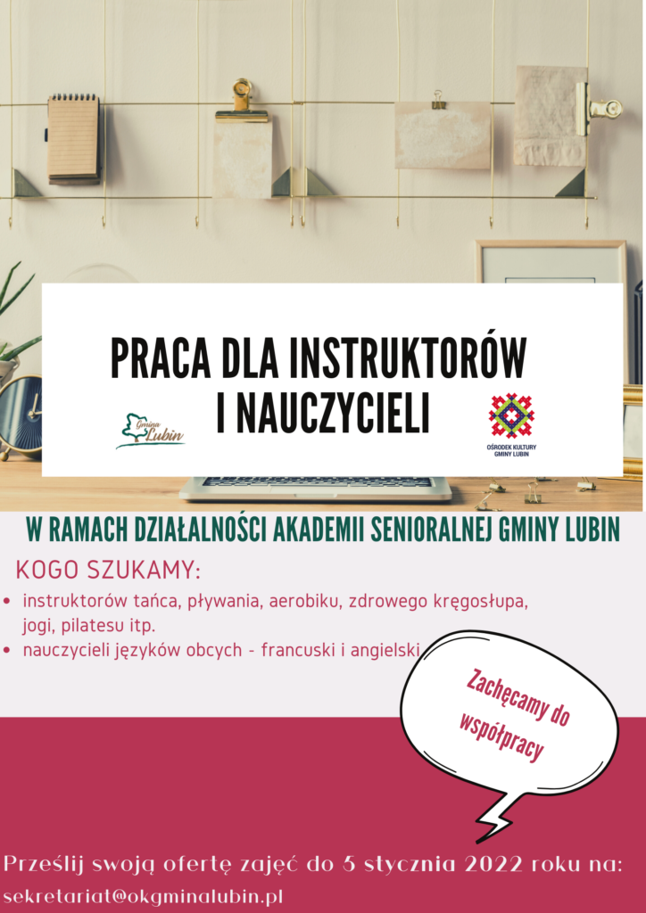 praca dla instruktorów i nauczycieli w ramach akademii kompetencji senioralnych 2022