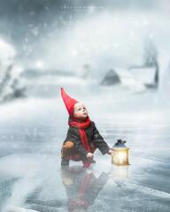 Barbara Różycka dziecko na tafli lodu zdjęcie na konkurs fotograficzny