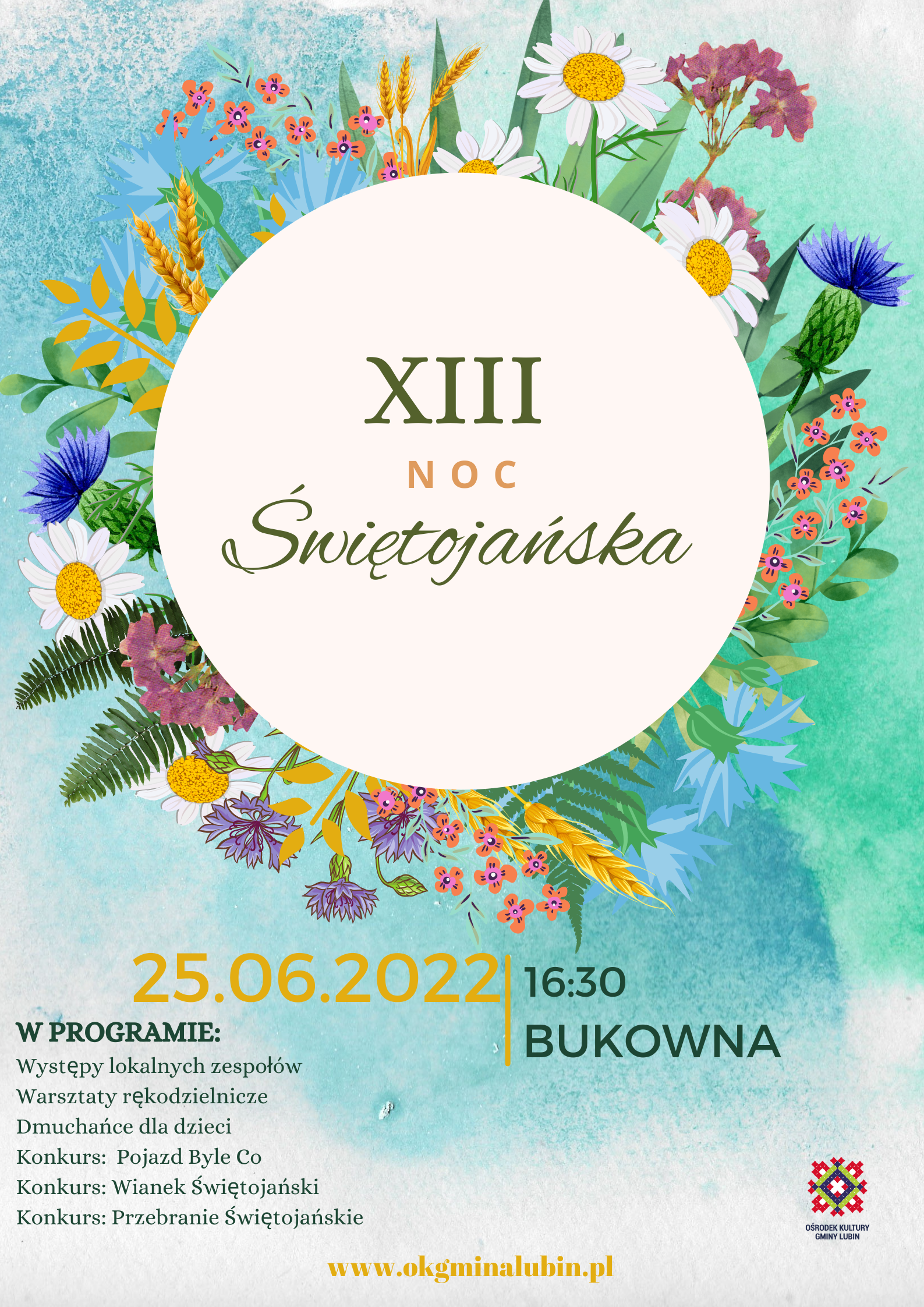 XIII Noc Świętojańska w Bukownej odbędzie się 25 czerwca 2022 roku start imprezy godzina 16:30