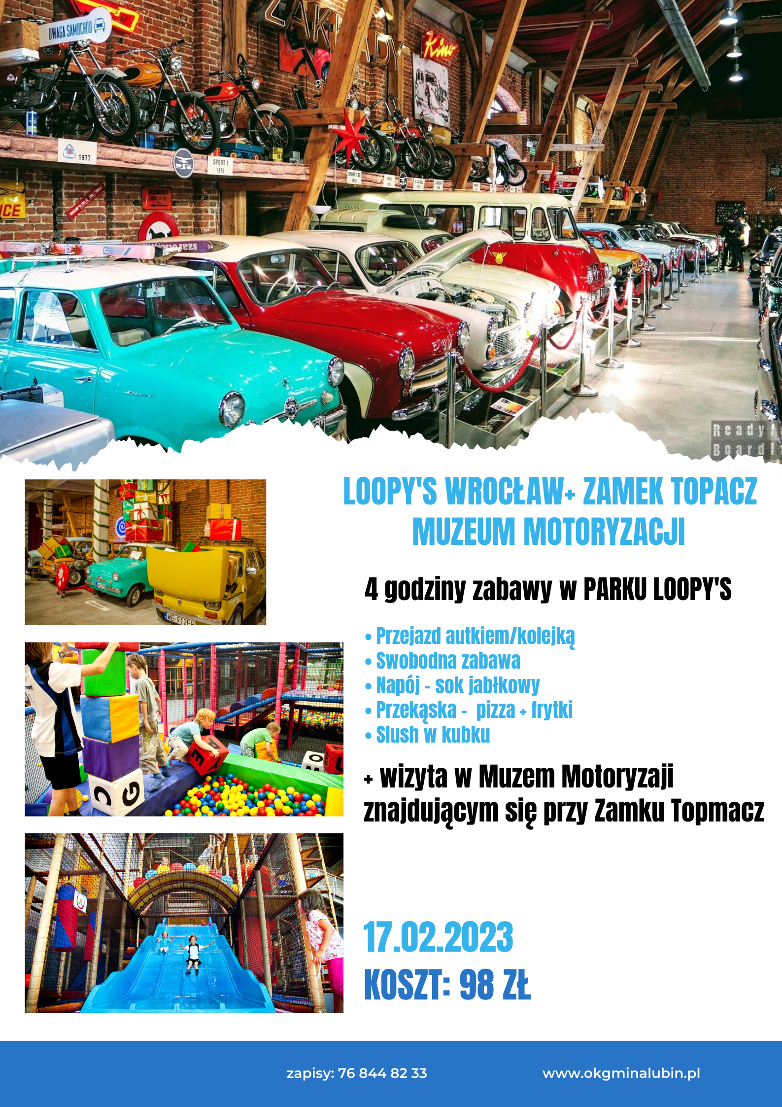 wycieczka do Wrocławia dla dzieci do parku zabawy i do muzeum motoryzacji