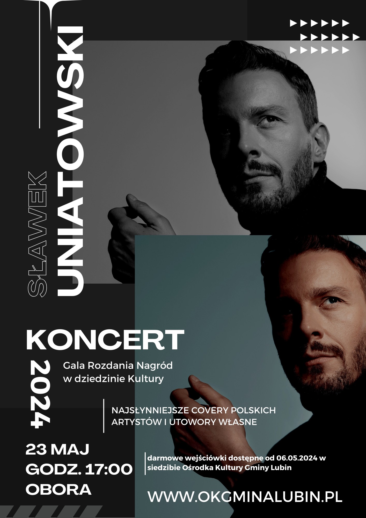 Plakat Sławek Uniatowski, koncert.