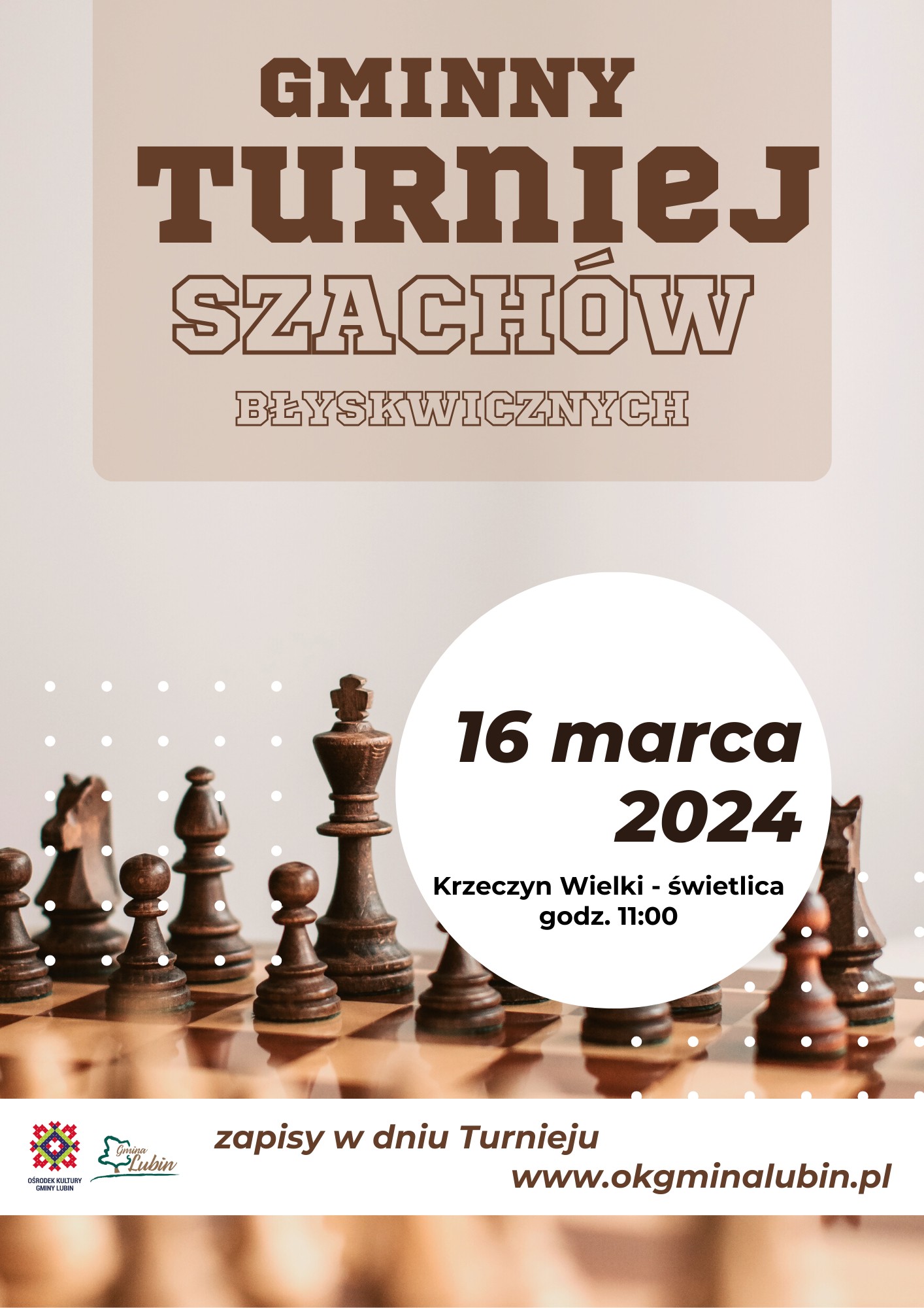 Plakat Turniej Szachów.