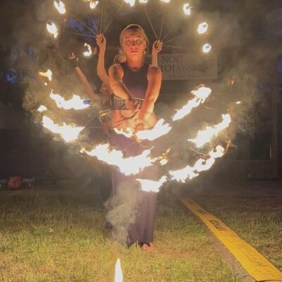 XV Noc Świętojańska 2024 - Bukowna. Taniec ognia