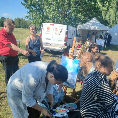 XV Noc Świętojańska 2024 - Bukowna. Warsztaty malarskie.