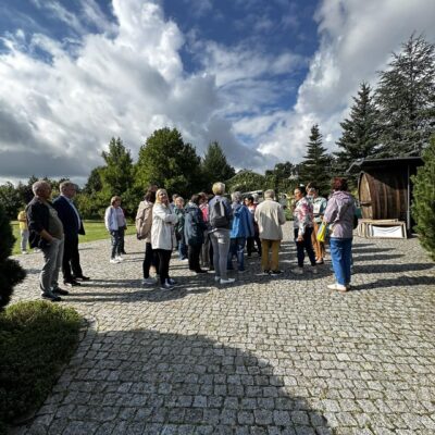 Mieszkańcy gminy Lubin podczas wyjazdu na Winobranie.