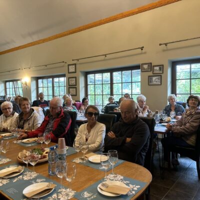Mieszkańcy gminy Lubin podczas wyjazdu na Winobranie.