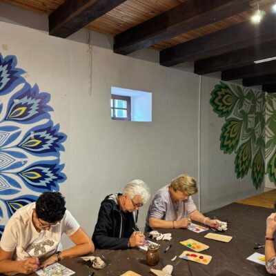 Mieszkańcy gminy Lubin podczas wyjazdu na Winobranie.