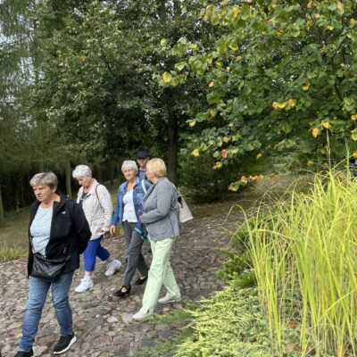 Mieszkańcy gminy Lubin podczas wyjazdu na Winobranie.