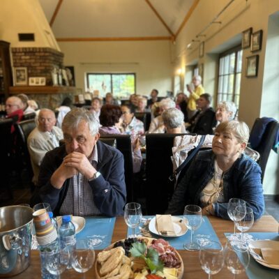 Mieszkańcy gminy Lubin podczas wyjazdu na Winobranie.