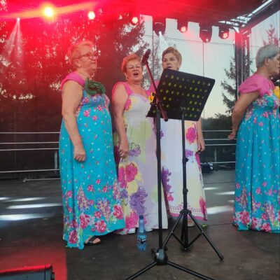 Ujęcie części zespołu podczas występu