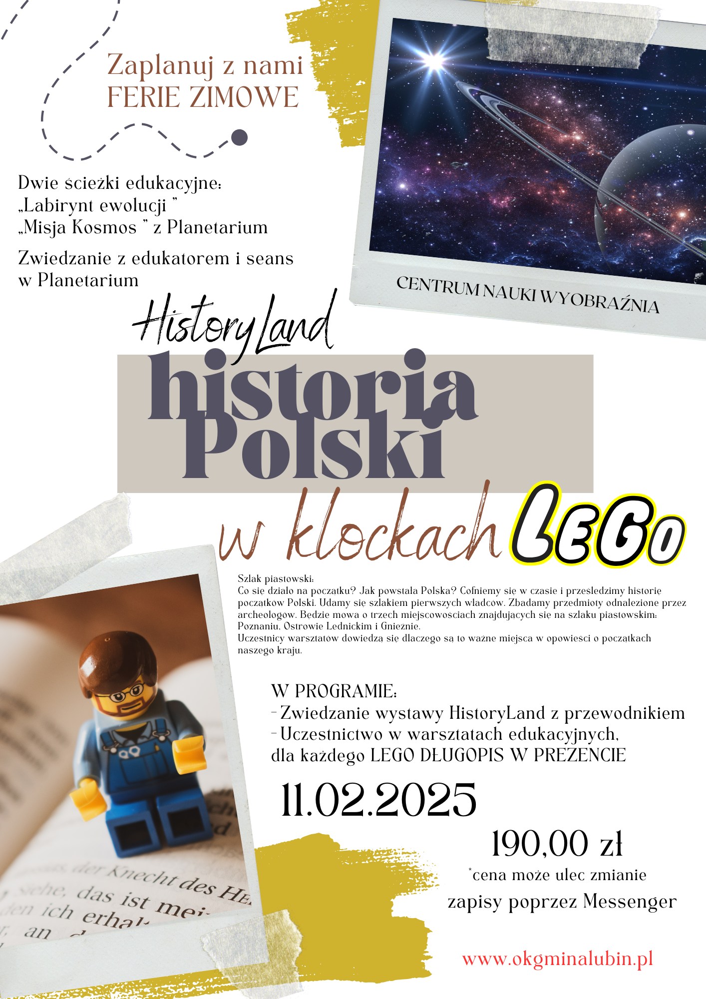 Historia Polski w klockach LEGO. Plakat informacyjny