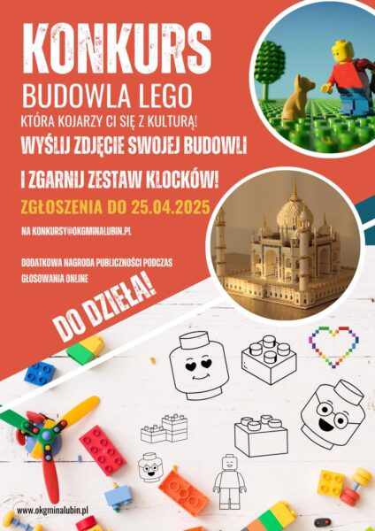 Konkurs lego budowla kojarząca się z kulturą plakat. Budowle lego.
