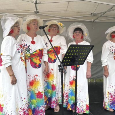 Grażyna Balewicz z zespołem Lejdis na scenie