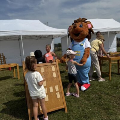 maskotka jeżyk gminy Lubin w ogół dzieci