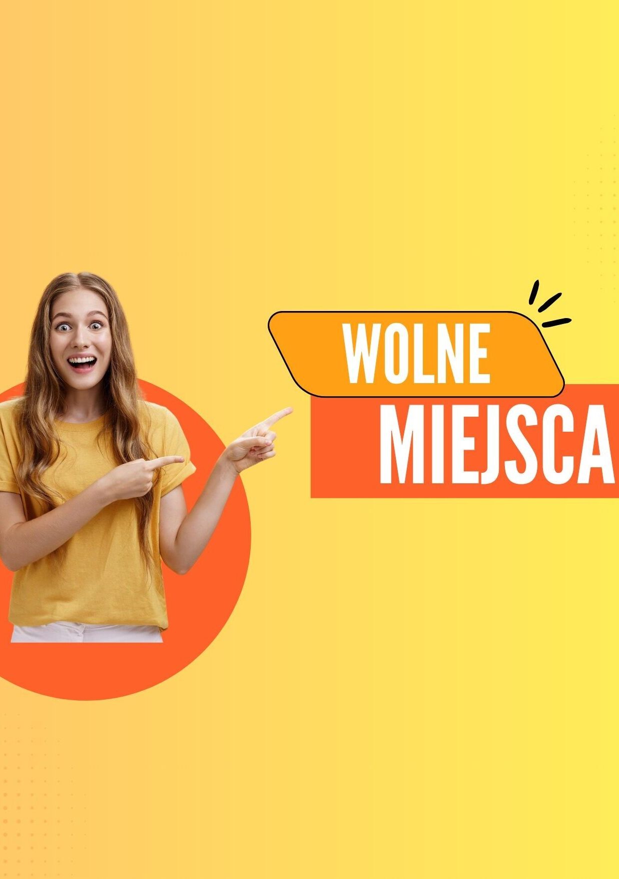 Plakat z informacją wolne miejsca